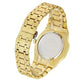 Gold Shell Black Dial Men Stainless Steel Watch with Dual