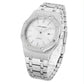 Gold Shell Black Dial Men Stainless Steel Watch with Dual