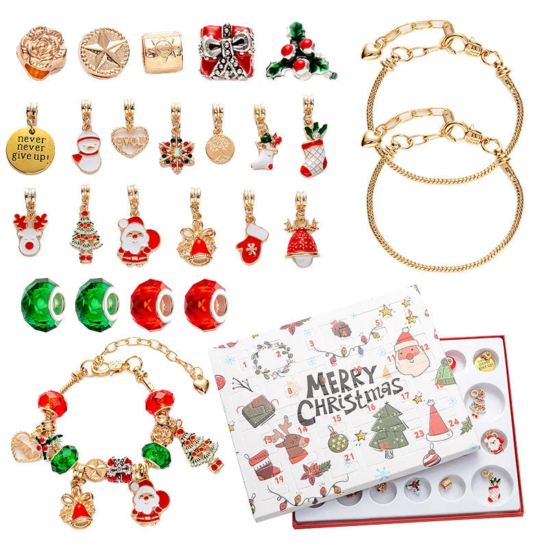 Golden 44-Piece Assorted Christmas Baubles Set with Elegant