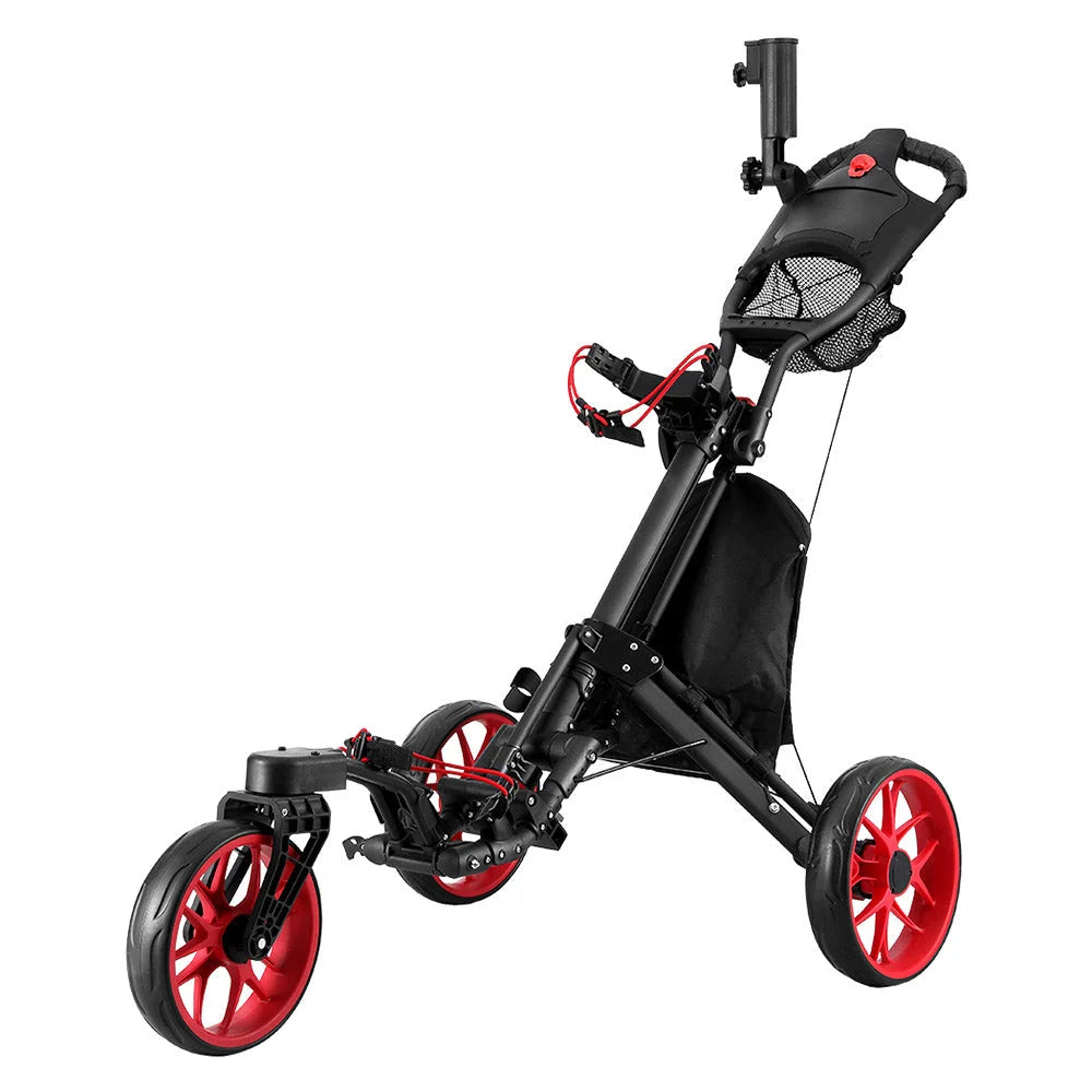 Golf Buggy Foldable Trolley with Swivel Wheel Umbrella
