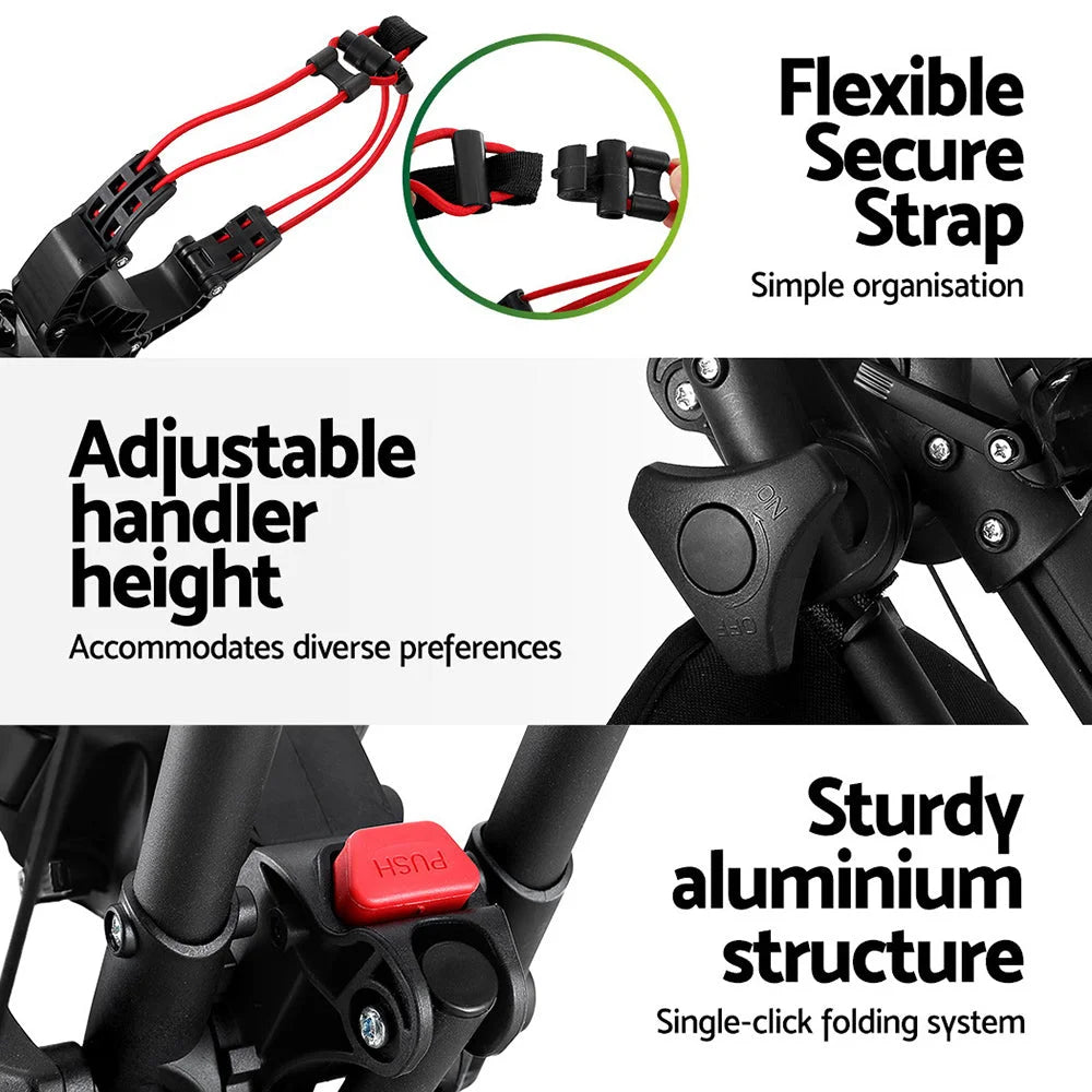 Golf Buggy Foldable Trolley with Swivel Wheel Umbrella