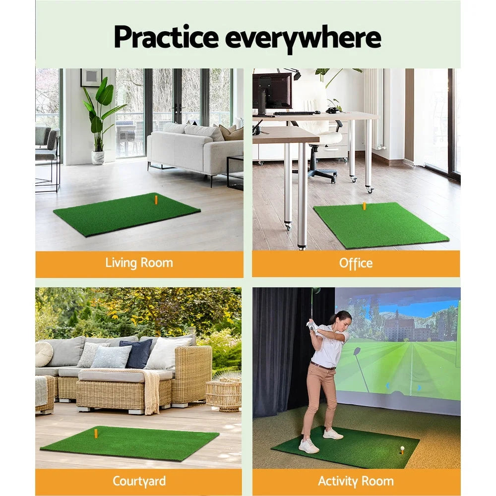 Golf Hitting Practice Mat 80x60cm Portable Driving Range