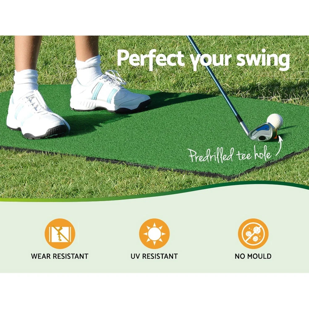 Golf Hitting Practice Mat 80x60cm Portable Driving Range