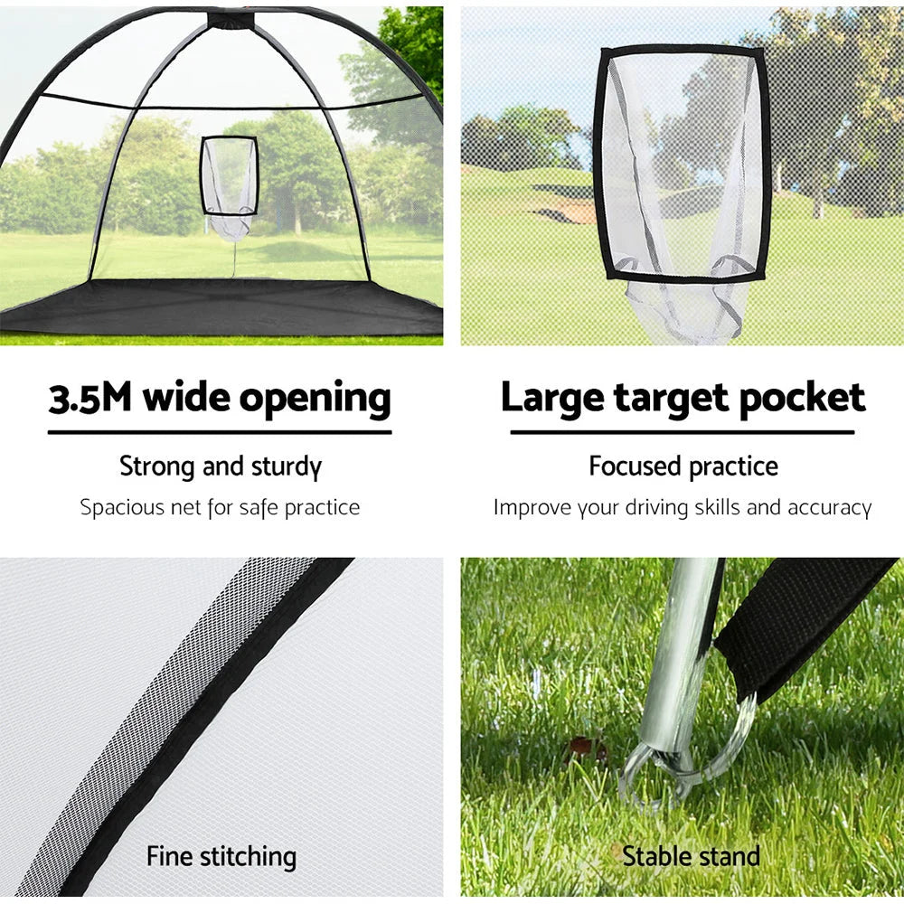 Golf Practice Net 3.5m Portable Training Aid Driving Target