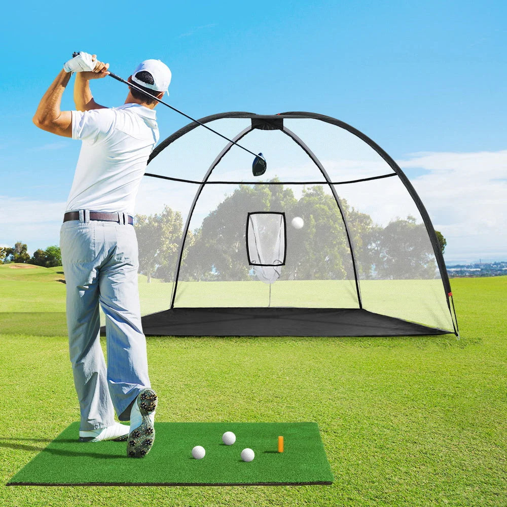 Golf Practice Net 3.5M with Driving Mat Training Aid Target