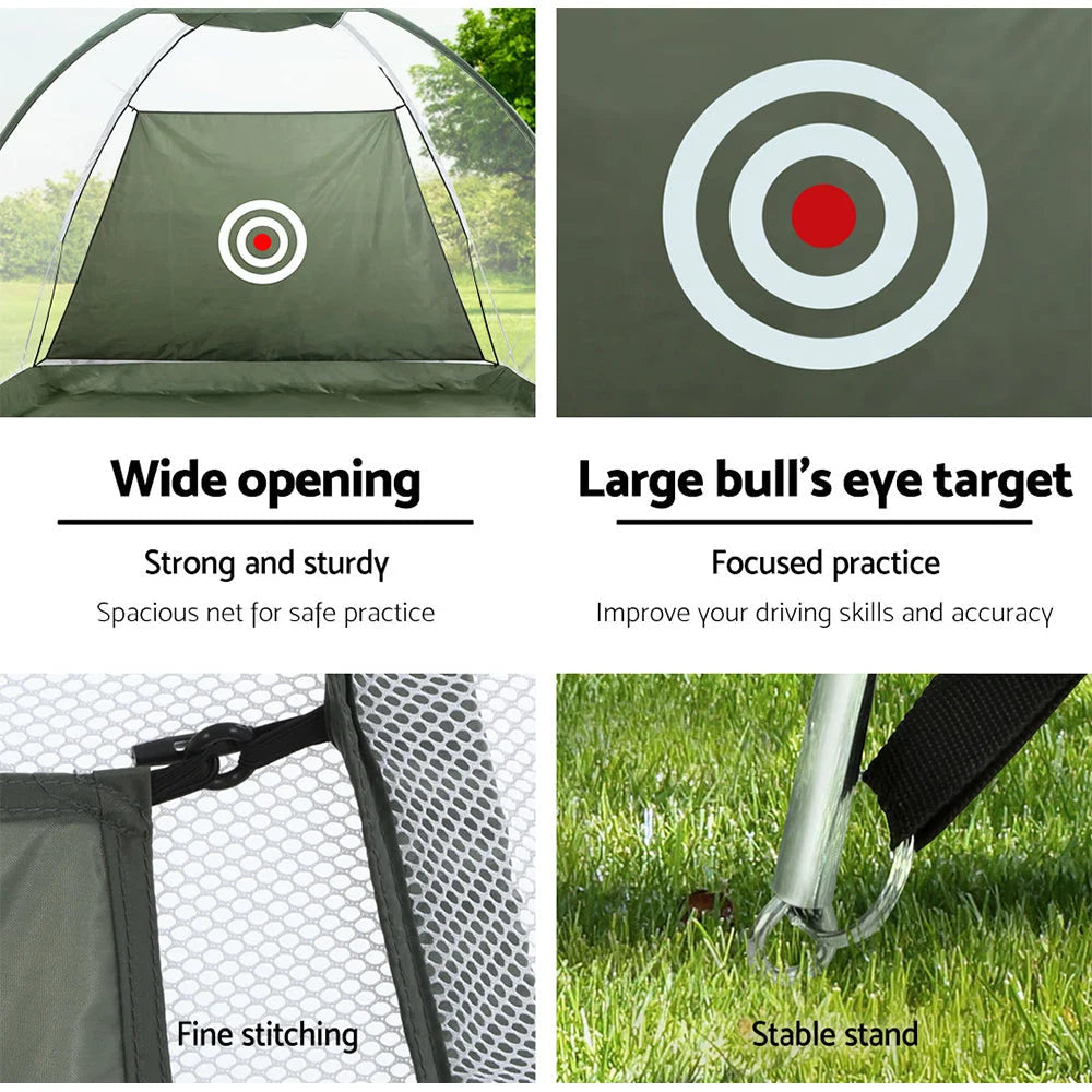 Golf Practice Net 3M and Training Mat Set with Driving Target