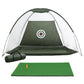 Green 3m golf practice net with training mat driving target