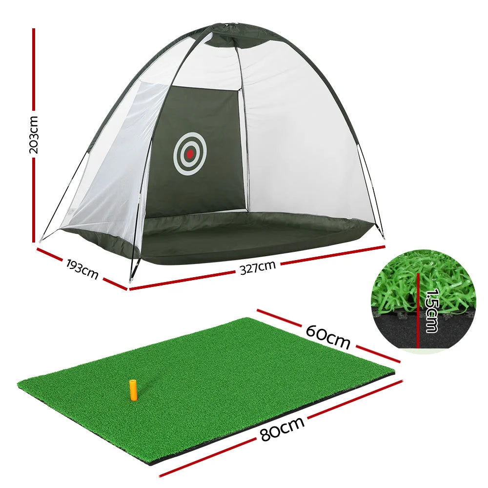 Golf Practice Net 3M and Training Mat Set