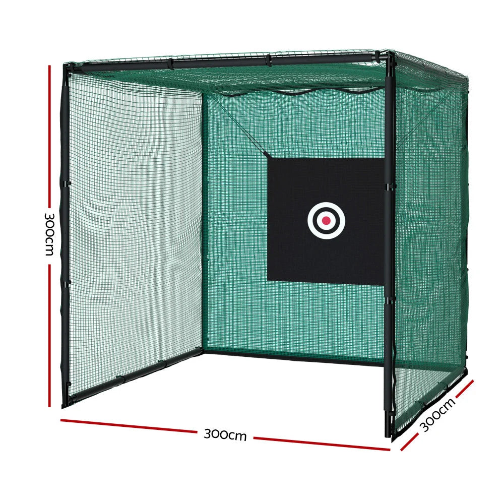 Golf Practice Net 3m Hitting Cage with Steel Frame Baseball