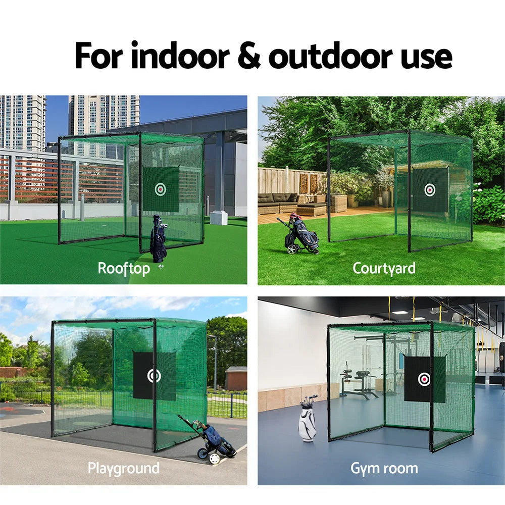 Golf Practice Net 3m Hitting Cage with Steel Frame Baseball