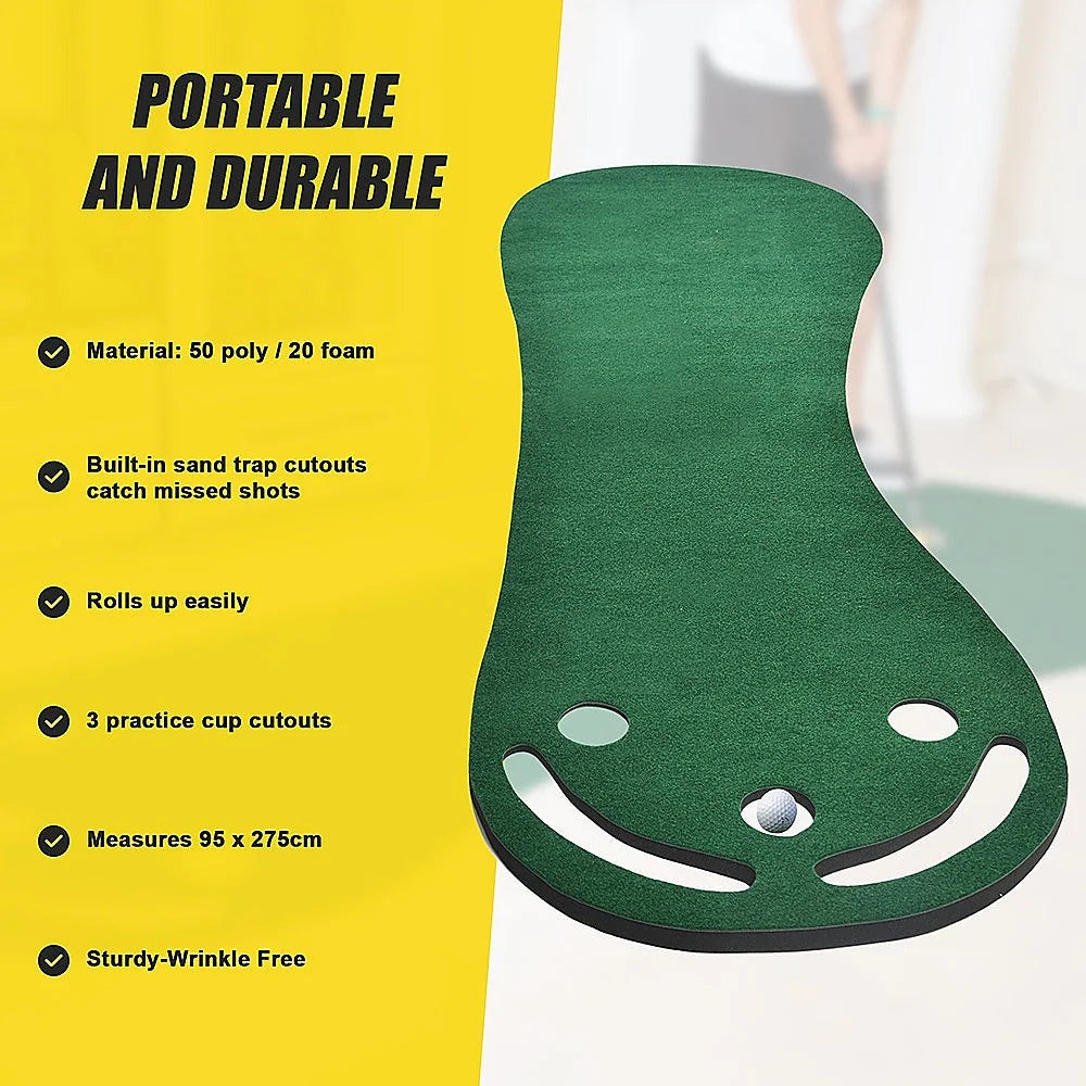 Golf Putting Green Mat 95cm x 275cm Par Three Practice