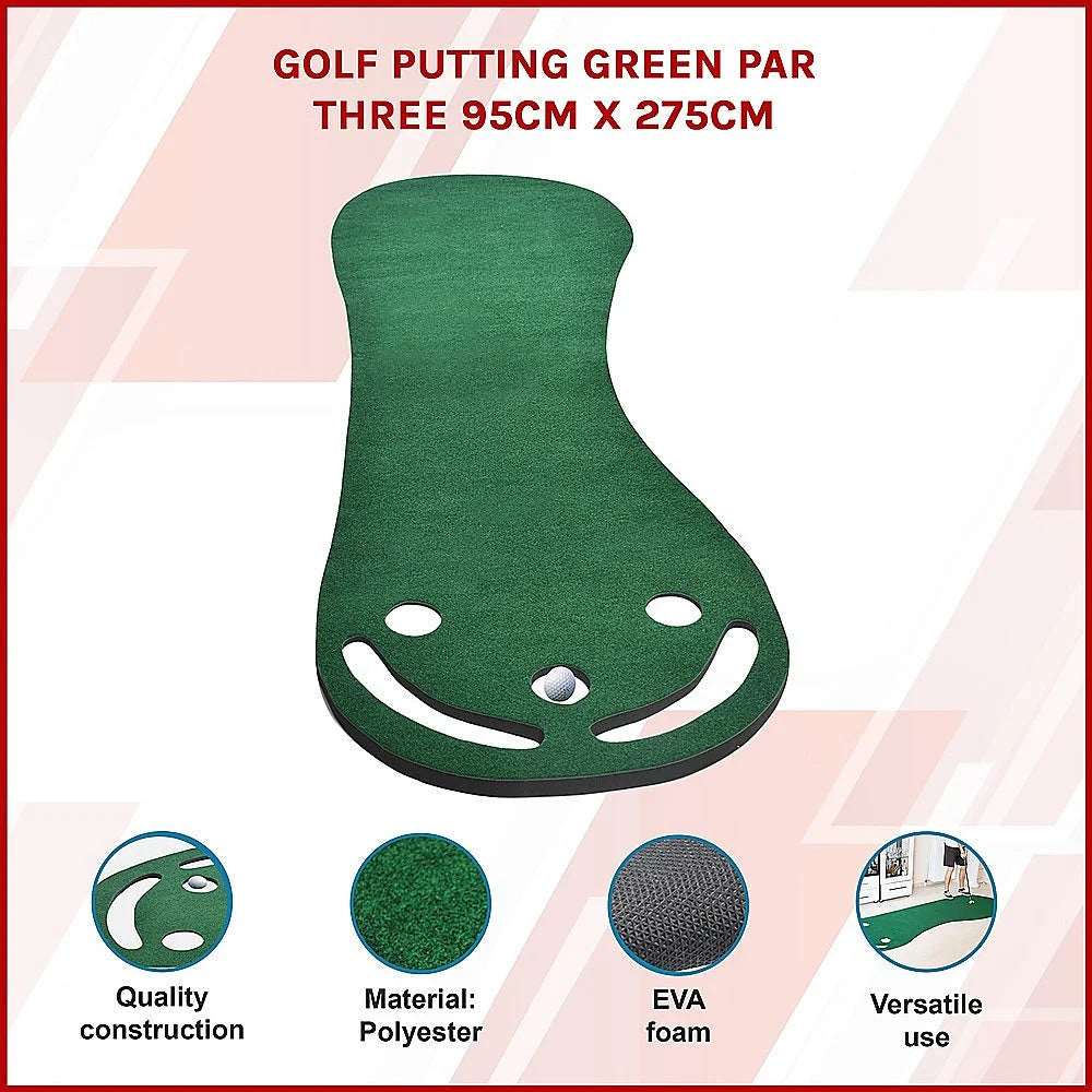 Golf Putting Green Mat 95cm x 275cm Par Three Practice