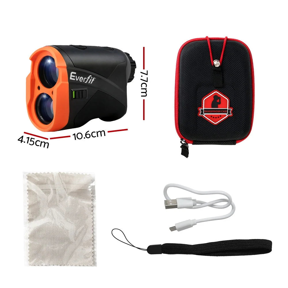 Golf rangefinder slope with off vibration alert orange