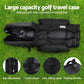 Golf travel bag with front casing details and fitted handles