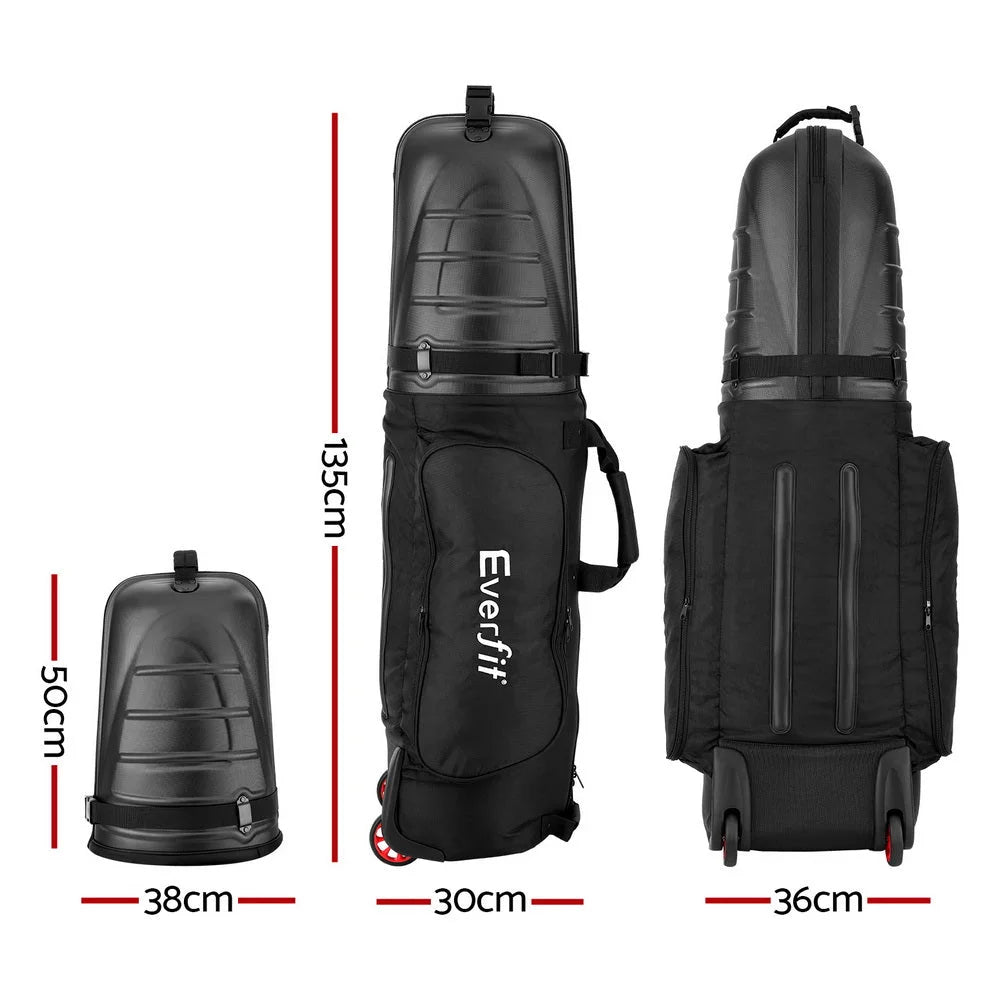 Golf travel bag with wheels hard case foldable airlines