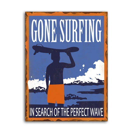 Gone Surfing Wall Art 40cm - Home & Garden > Wall Art > 3D