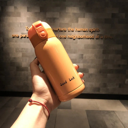 Good Luck’ Mini Stainless Steel Thermos Flask - 350ml