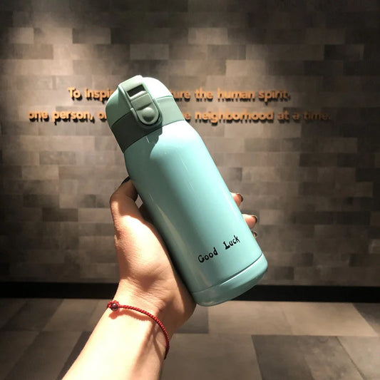 Good Luck’ Mini Stainless Steel Thermos Flask - 350ml