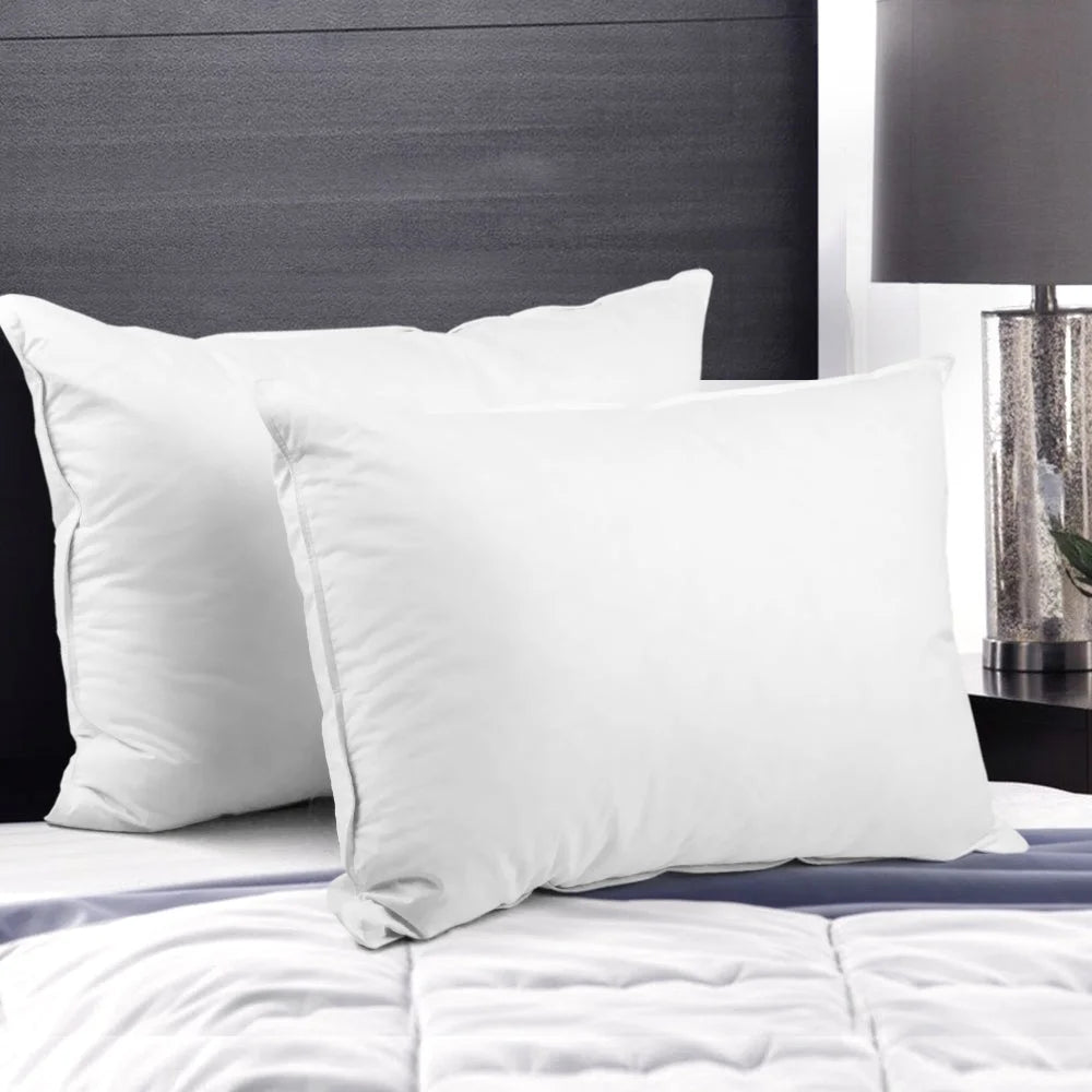 Goose Feather and Down Pillows (Set of 2) White - Bedding