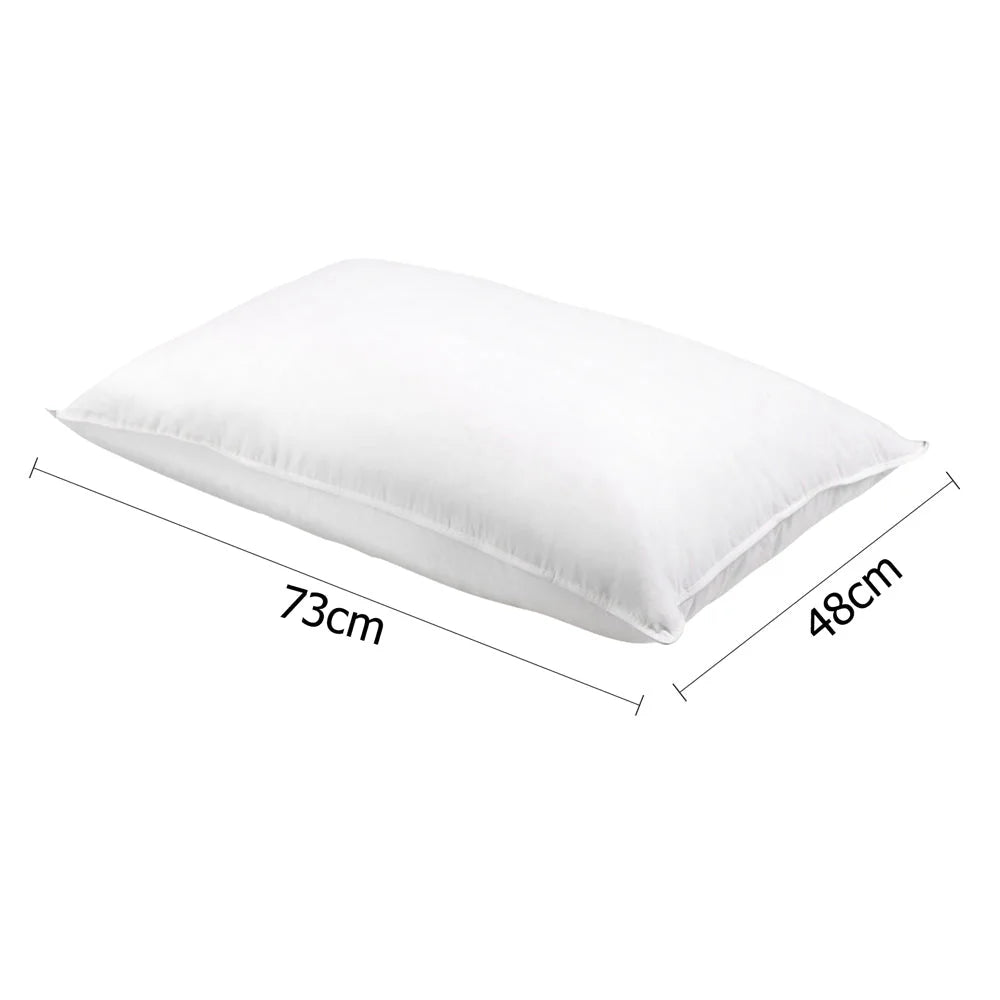 Goose Feather and Down Pillows (Set of 2) White - Bedding