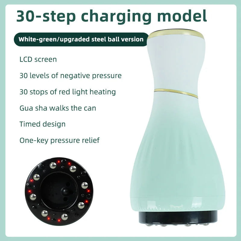 Gradient white green Portable Electric Cupping Therapy