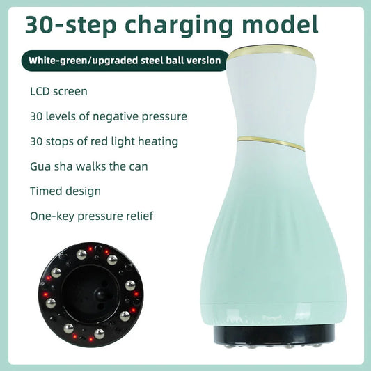 Gradient white green Portable Electric Cupping Therapy