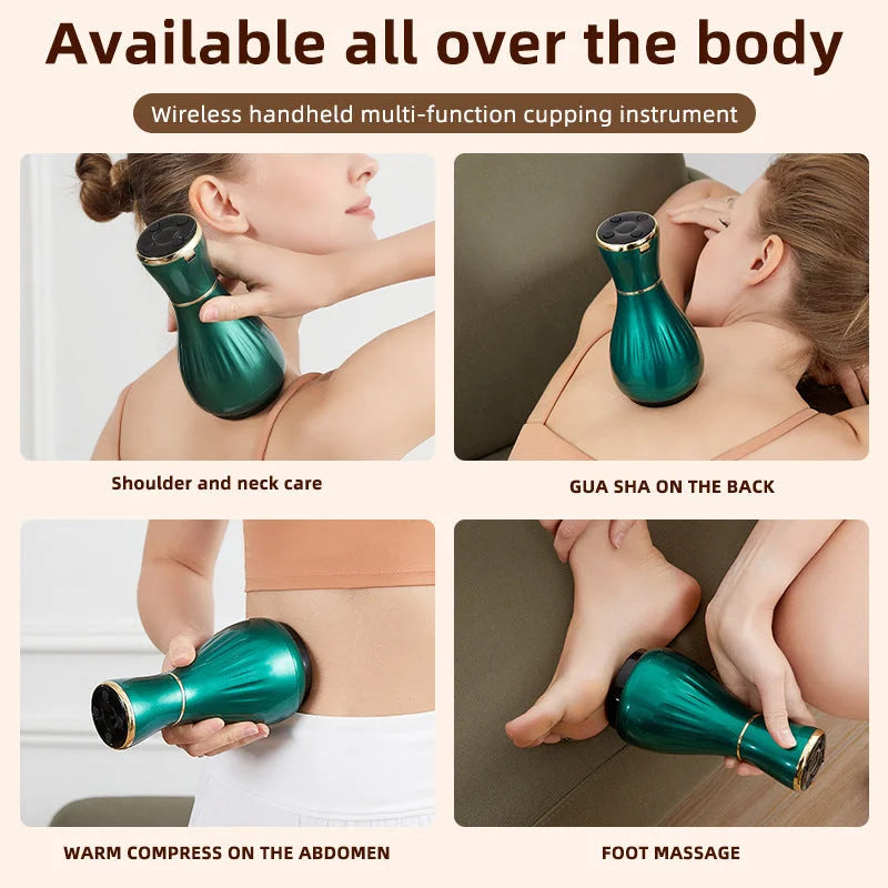 Gradient white purple Portable Electric Cupping Therapy