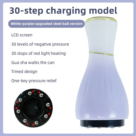 Gradient white purple Portable Electric Cupping Therapy