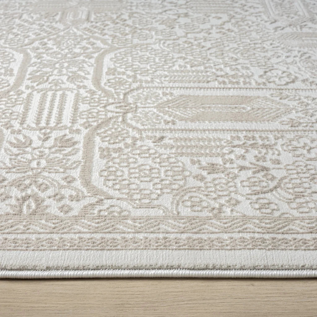Grande Jacquard Rug - Sand - 160x230 - Home & Garden > Rugs