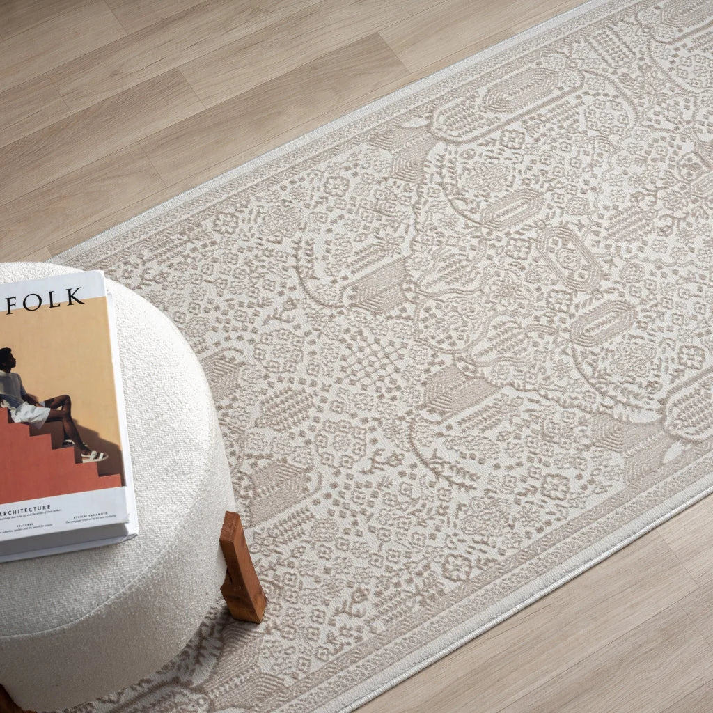 Grande Jacquard Rug - Sand - 200x290 - Home & Garden > Rugs