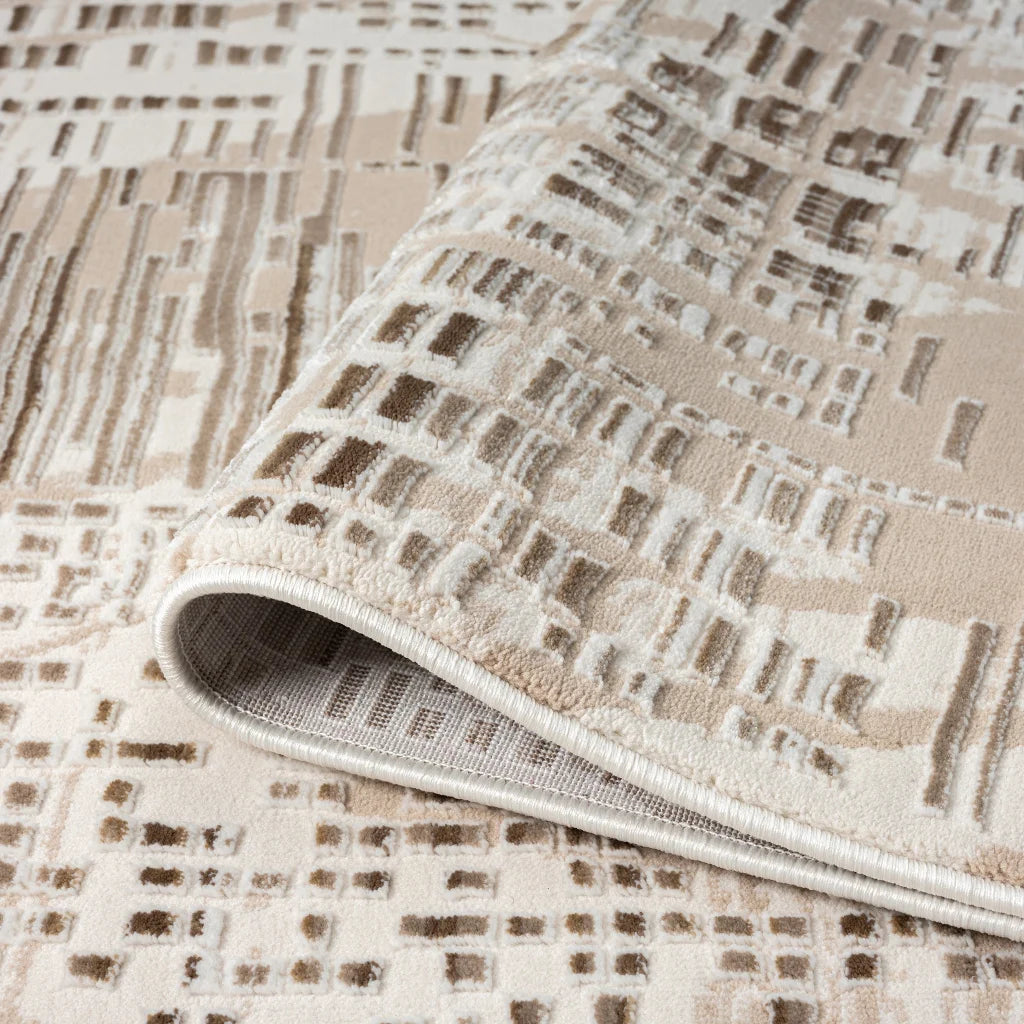 Grande Jacquard Rug - Taupe - 200x290 - Home & Garden