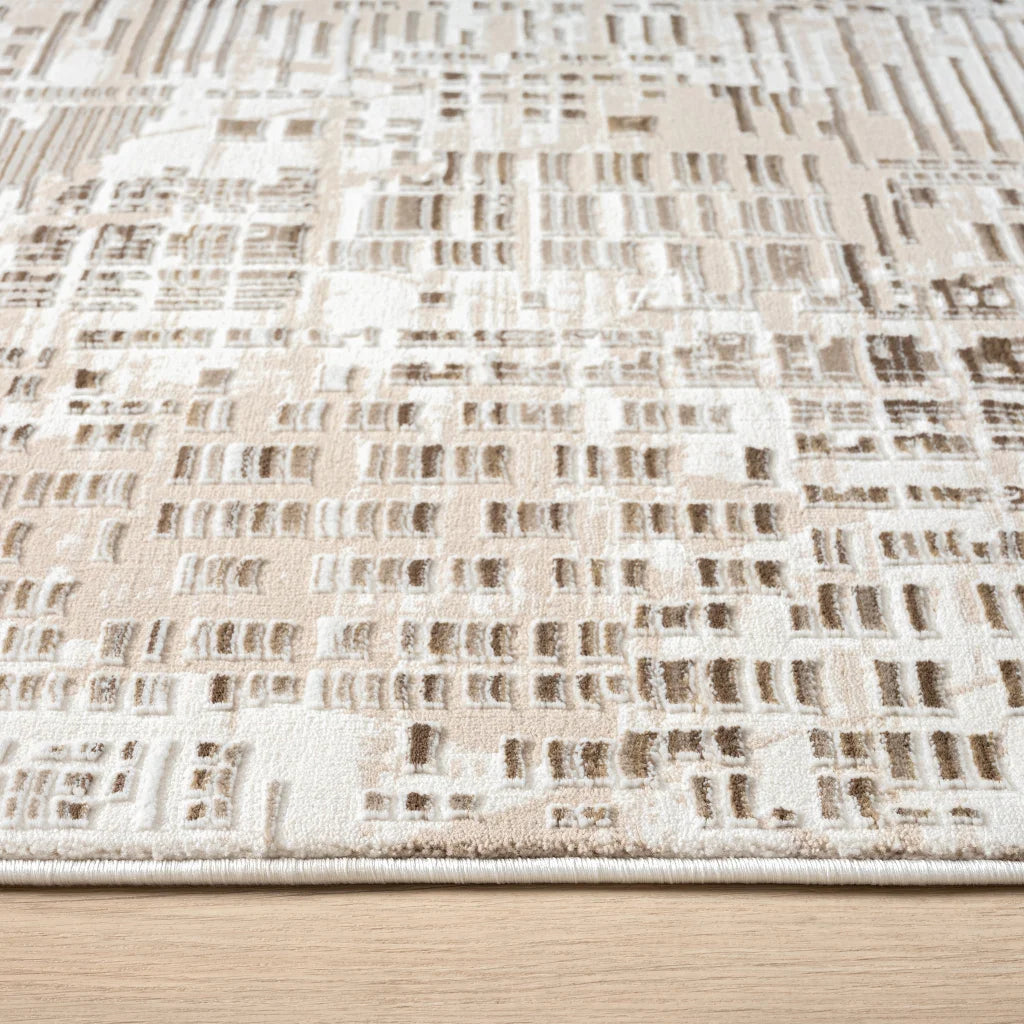 Grande Jacquard Rug - Taupe - 240x330 - Home & Garden