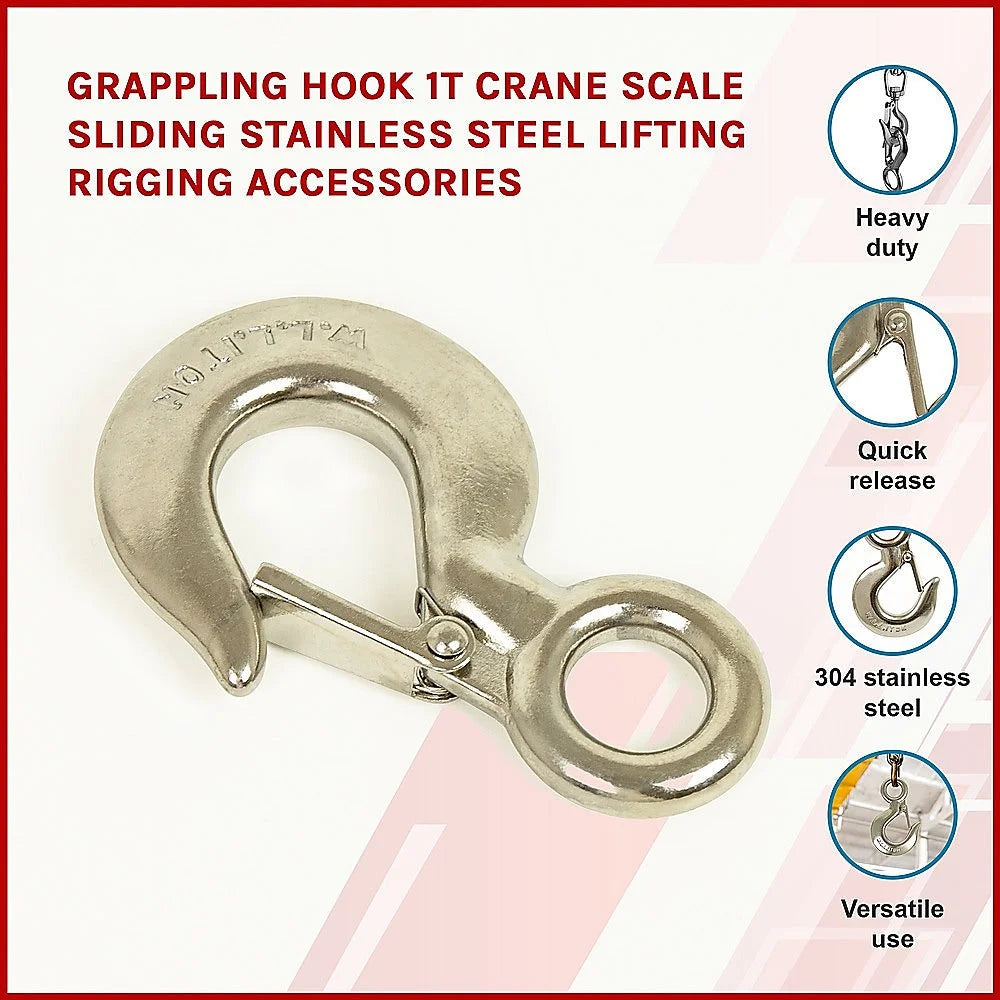 Grappling Hook 1T Crane Scale Sliding Stainless Steel