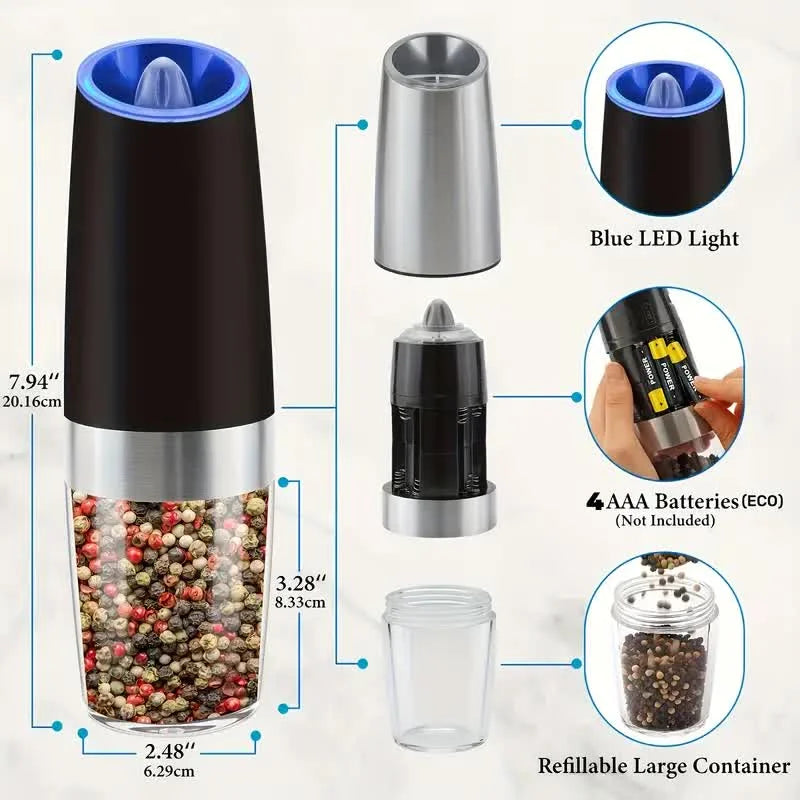 Gravity Electric Salt and Pepper Grinder