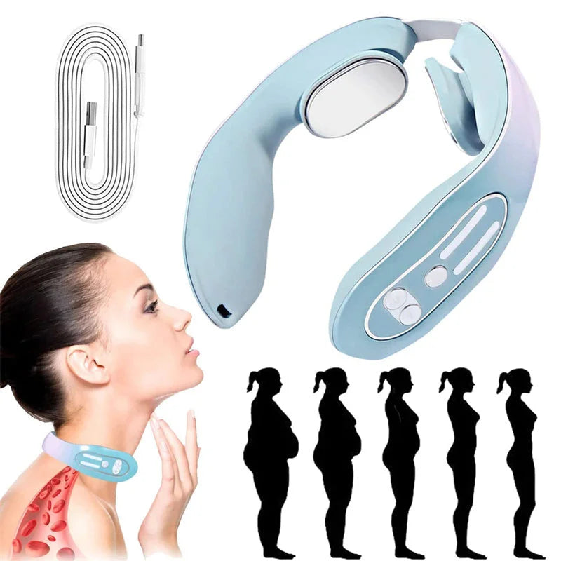 Gray 12 Level Intelligent Neck Massager