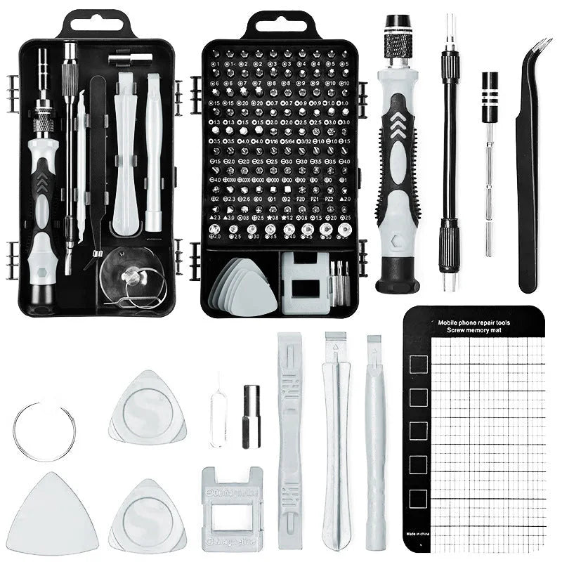 Gray 122-in-1 Precision Screwdriver Tool Kit