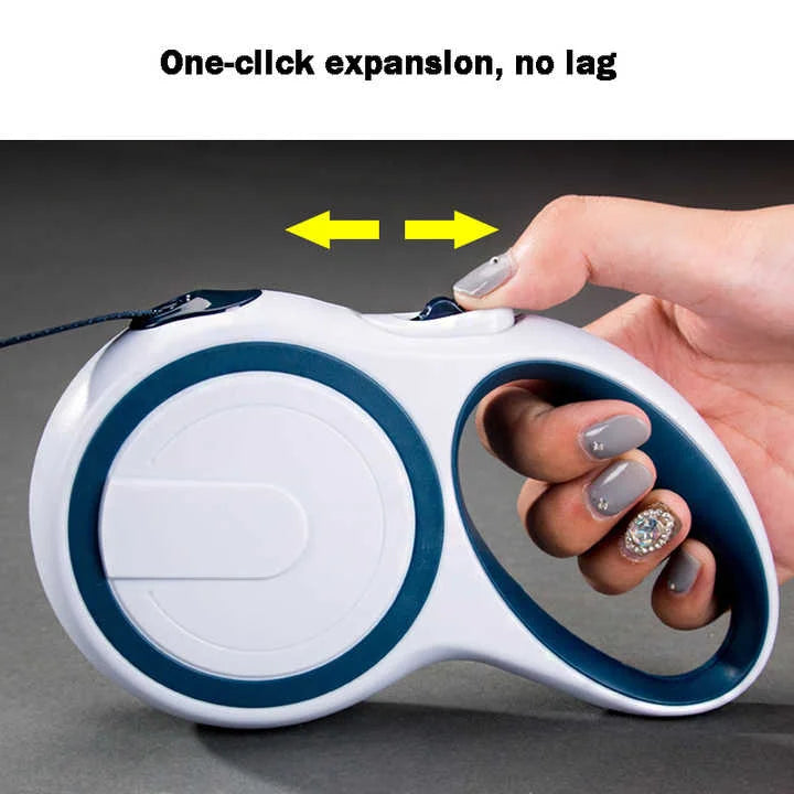 Gray 3M Pet Leash Retractable - Tangle-Free Extendable Pet