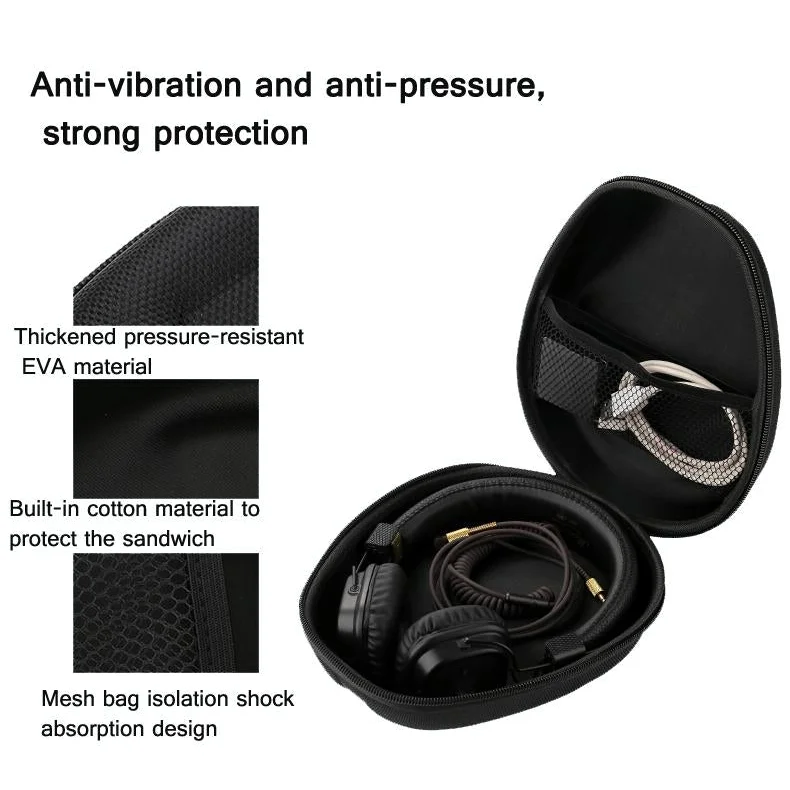Gray Headphone Storage Bag - Universal Organizer - Audio &