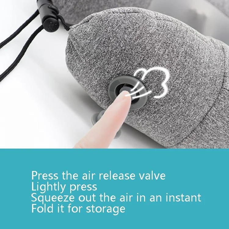 Gray Inflatable Neck Massager Pillow For Cervical Spine