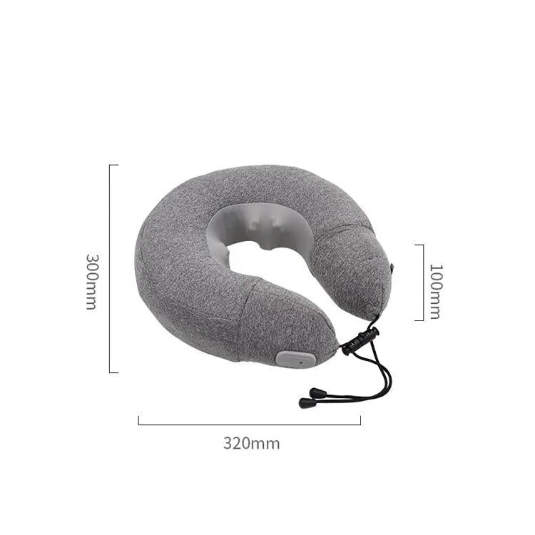 Gray Inflatable Neck Massager Pillow For Cervical Spine