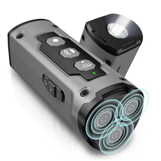 Gray Multifunctional Ultrasonic Dog Repeller & Flashlight
