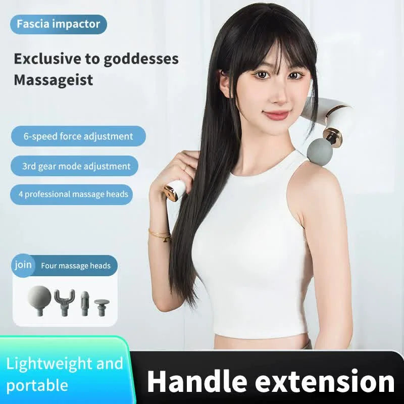 Gray Portable Elbow Massage Gun - 2000 mAh Muscle