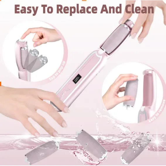 Gray purple Rechargeable Electric Callus Remover - 3 Speeds