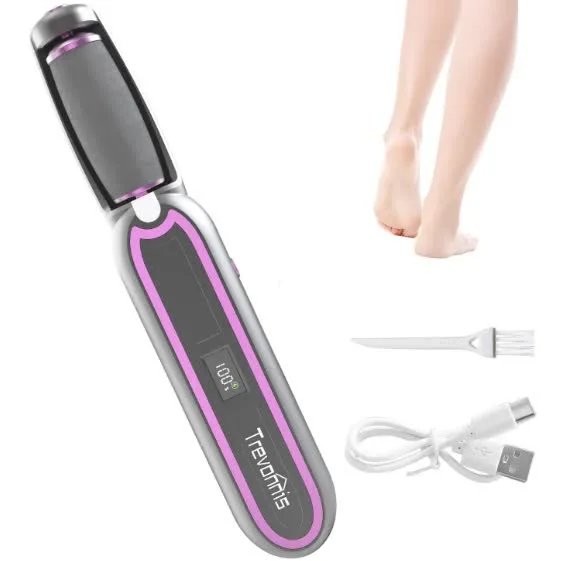 Gray purple Rechargeable Electric Callus Remover - 3 Speeds