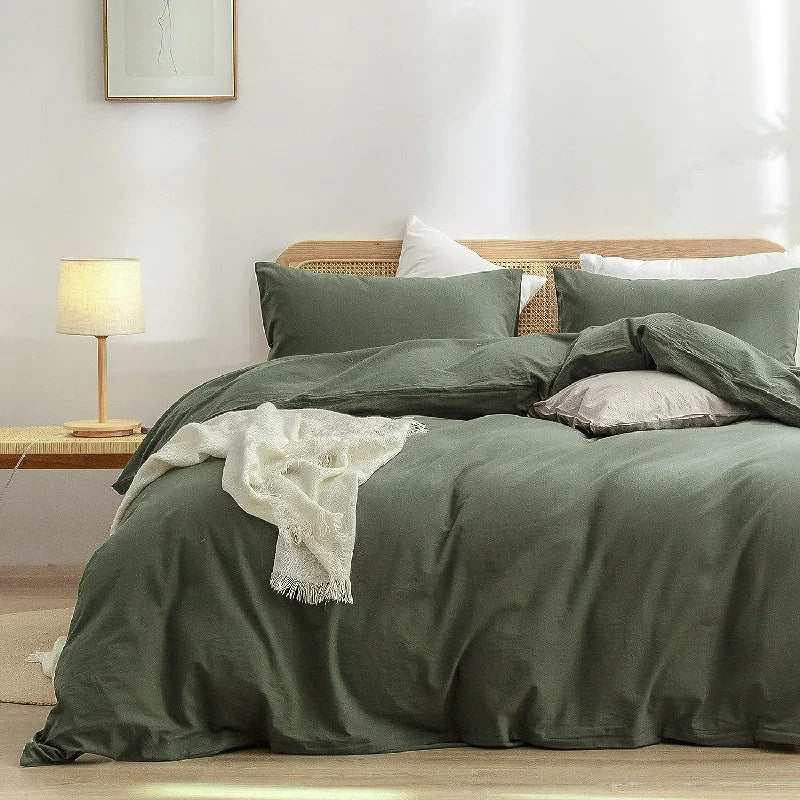 Green 1.8m (Duvet Cover 180*220cm) Luxurious Soft Brushed
