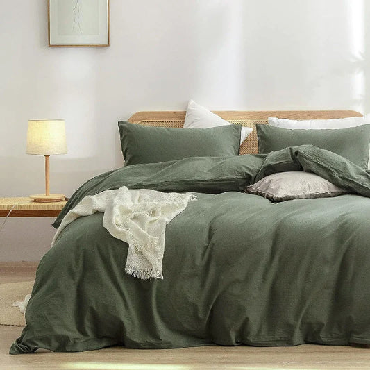 Green 1.8m (Duvet Cover 180*220cm) Luxurious Soft Brushed
