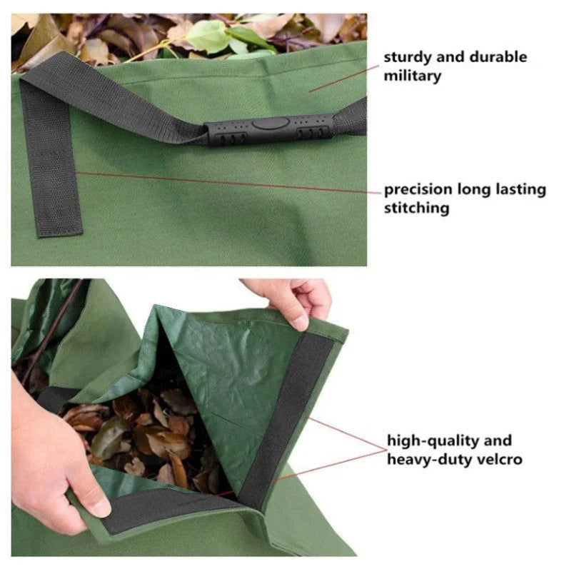 Green 2-in-1 Garden Leaf Collection Tarp & Waste Carry Bag