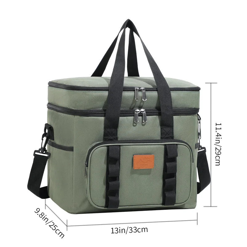 Green 23L Extra Large Insulated Cooler Bag with Double