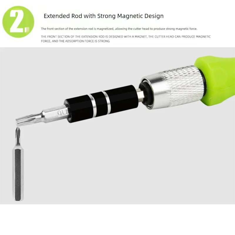 Green 32-in-1 Precision Screwdriver Set - Magnetic Repair