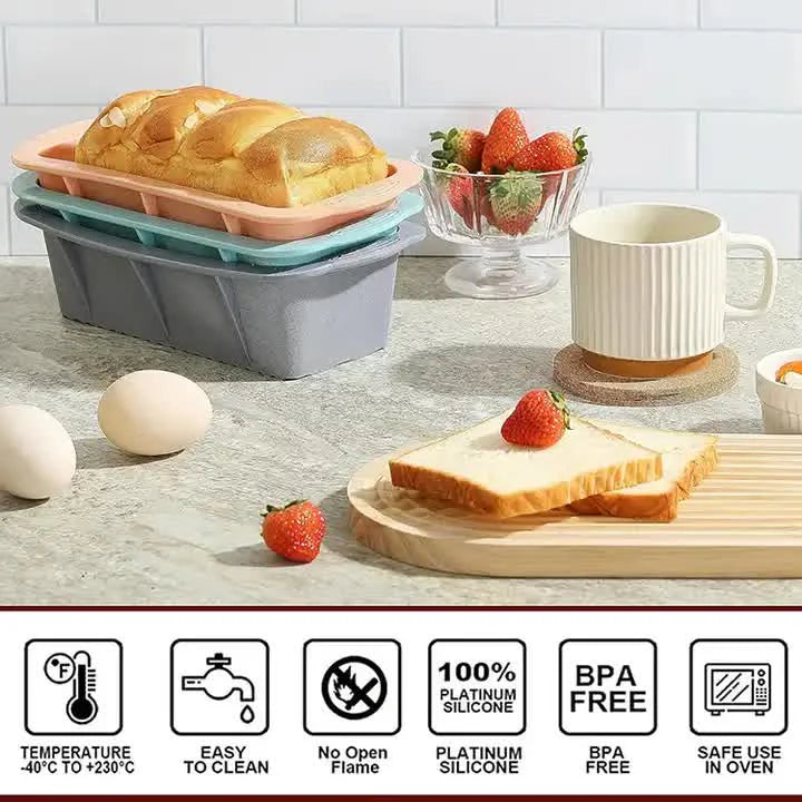 Green 7-Piece Silicone Bakeware Set with Whisk Spatula